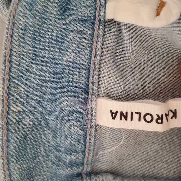 GRLFRND Karolina High-Rise Straight Distressed Jeans Sz 32W - Picture 14 of 15